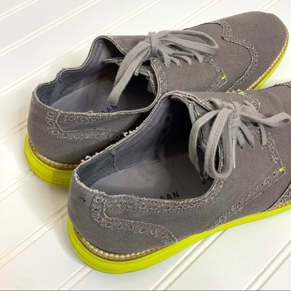 COLE HAAN LUNARGRAND GREY SUEDE OXFORD SHOES 396 main image 7